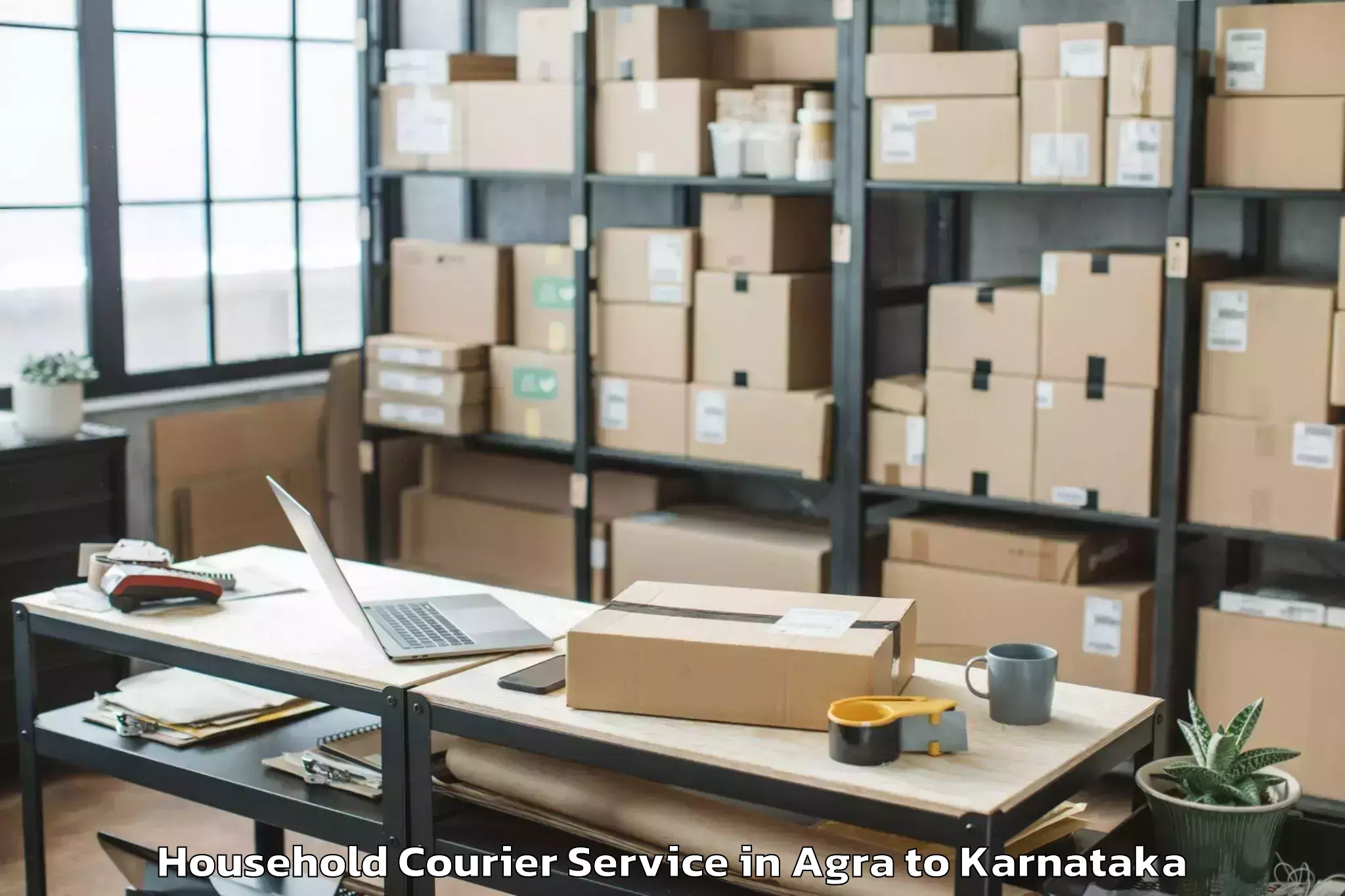 Reliable Agra to Huliyar Household Courier